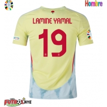 Camiseta España Lamine Yamal #19 Visitante Equipación Eurocopa 2024 manga corta